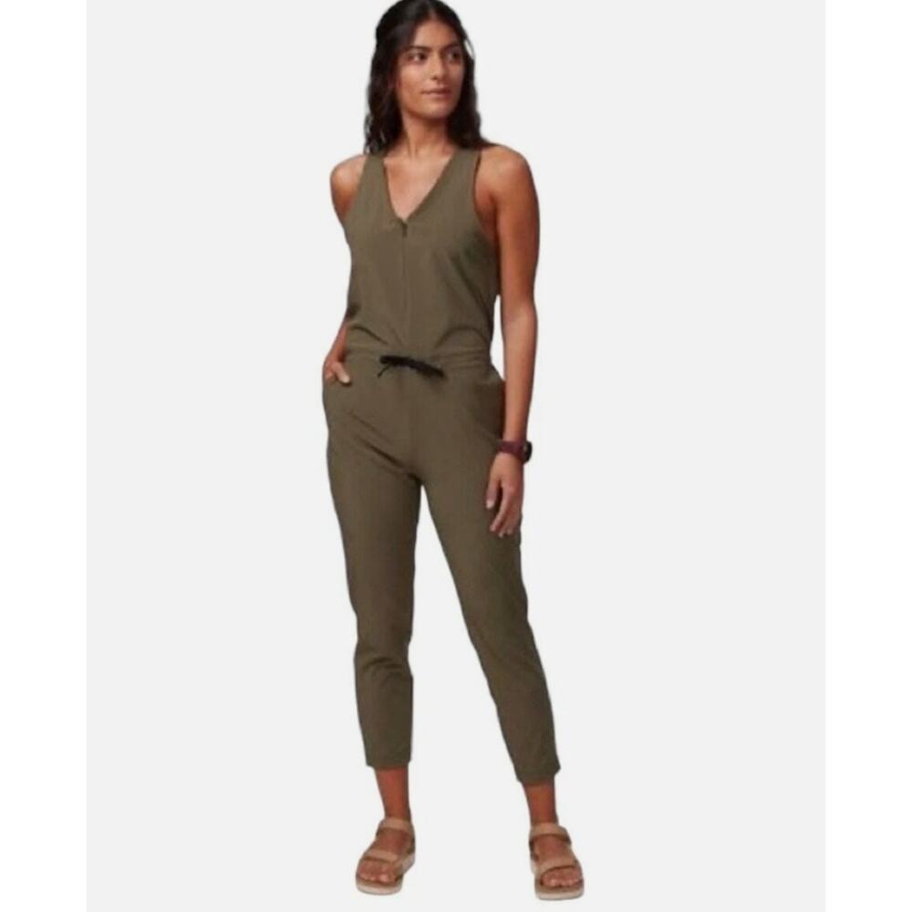 Backcountry Jumpsuit XS Olive Green - Hiking Gorpcore Utility Romper